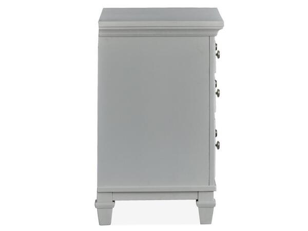 Charleston Drawer Nightstand – Grey Nightstands Gray 16