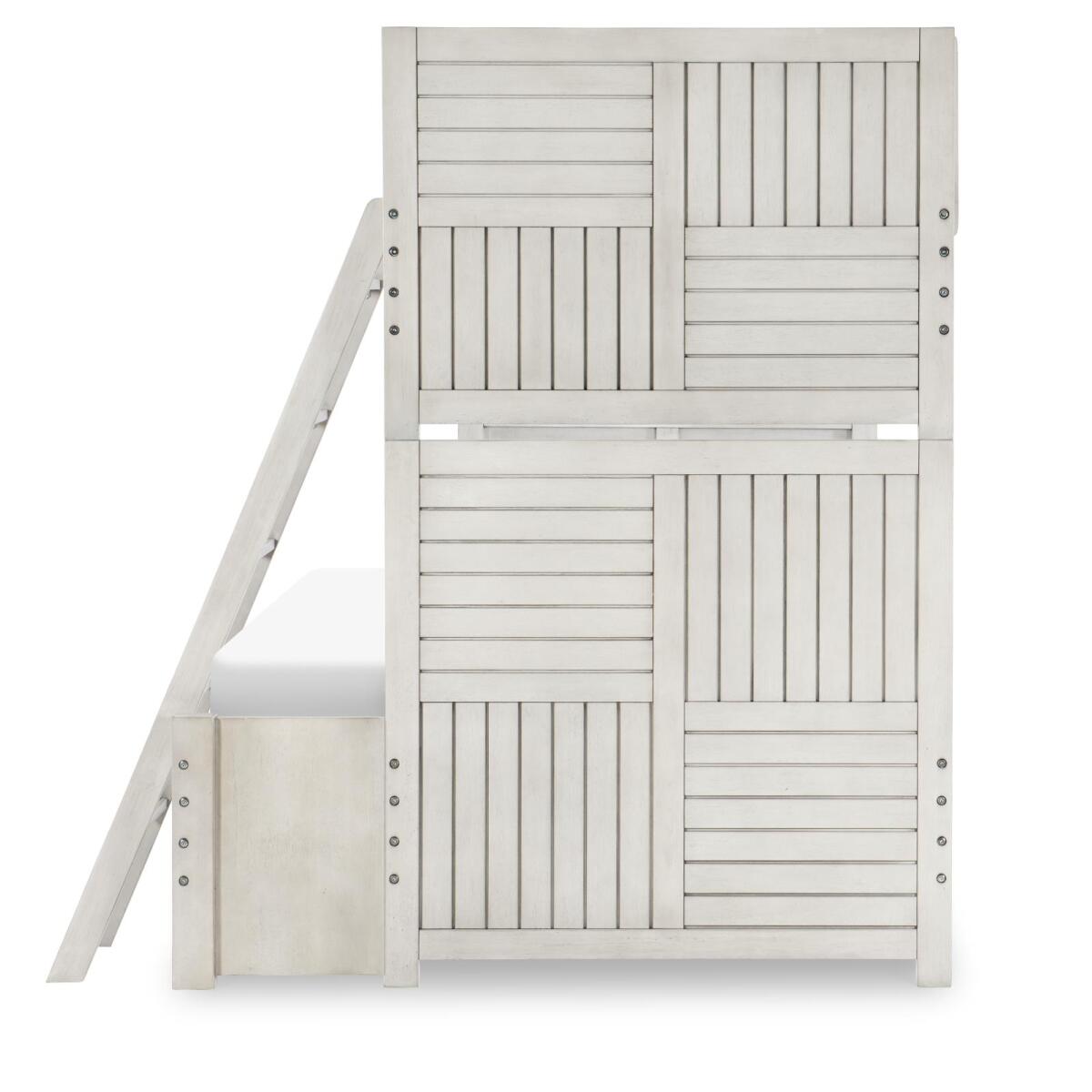 Complete Twin Over Full Bunk Bed Stone Path Gray Finish Youth Beds Legacy Classic Furniture 7