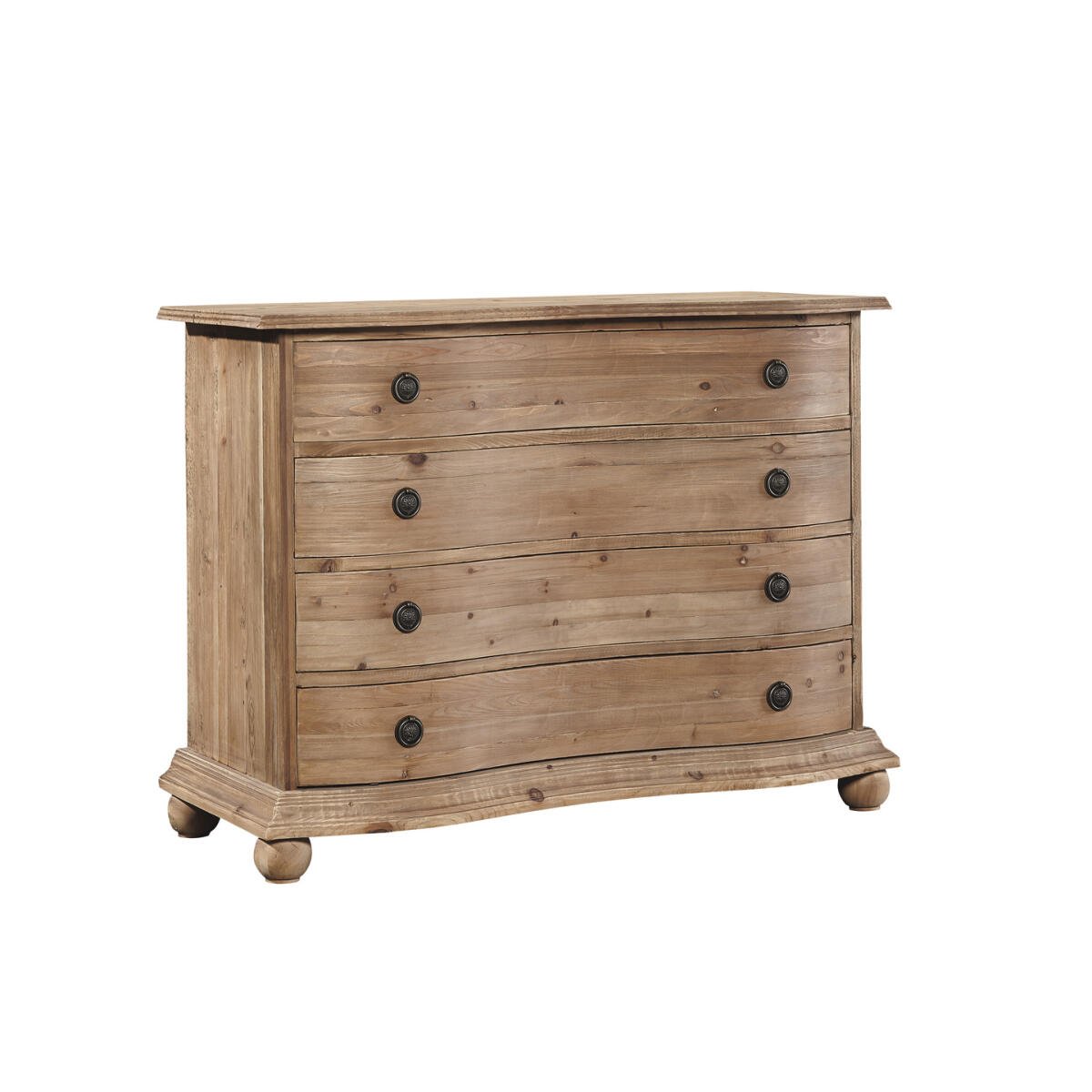 Pine Bowfront Chest Chests Brown 4