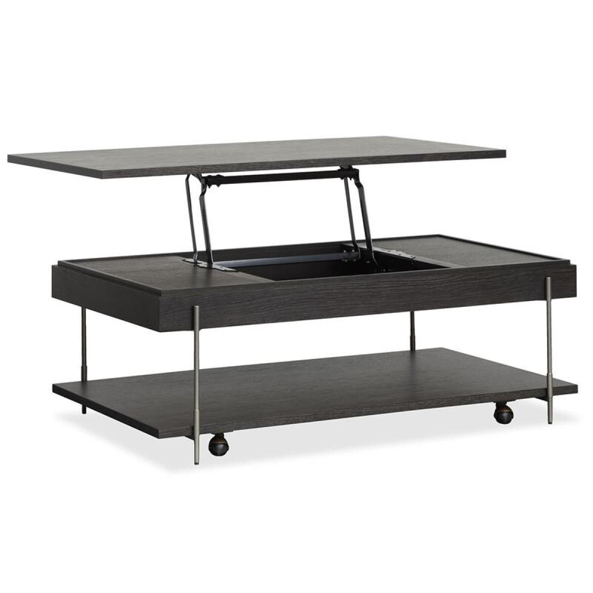 Spencer Lift Top Storage Cocktail Table w/Casters - Image 4