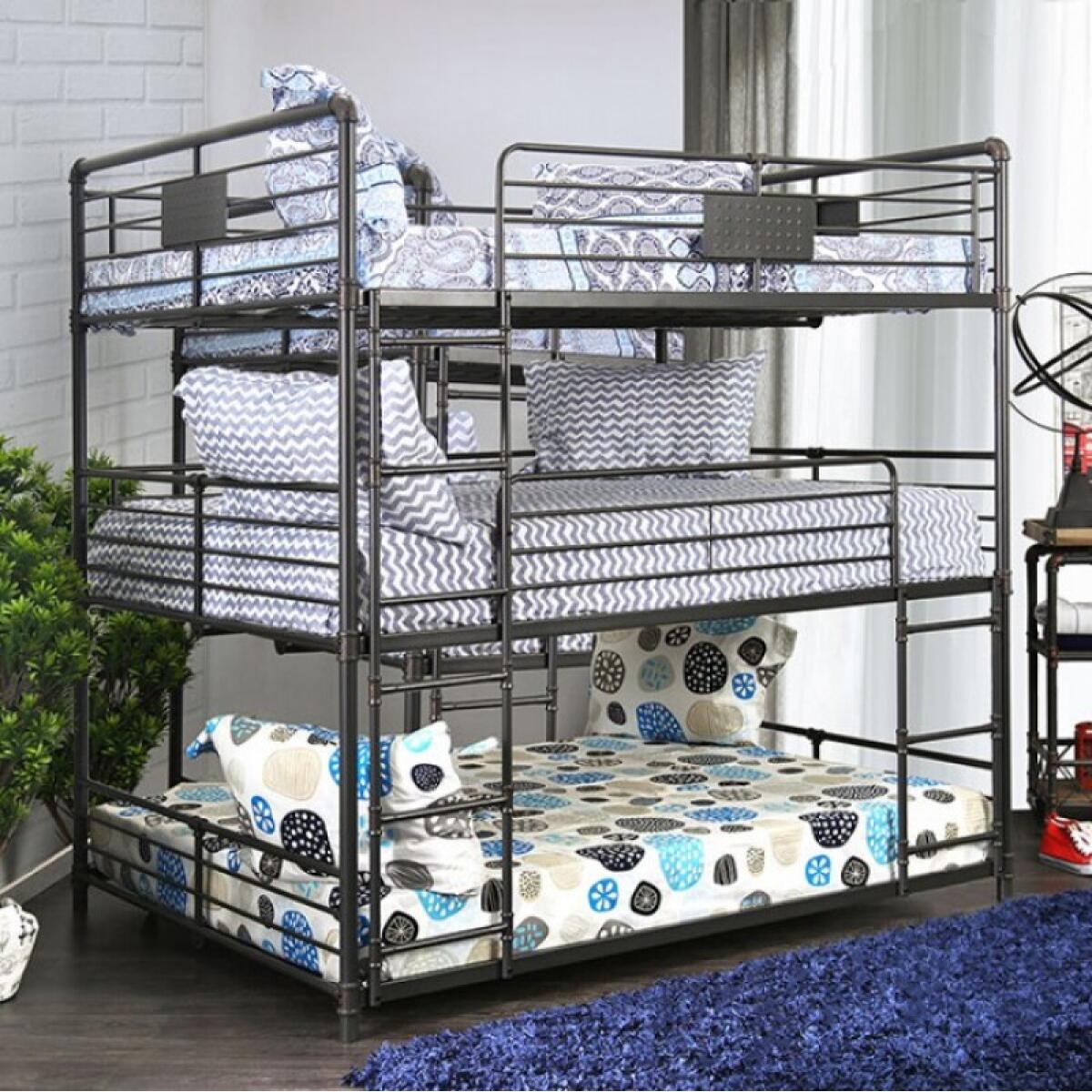 Olga Full/Full/Full Bunk Bed Youth Beds Antique Black 4