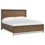 Lindon B5570-64A Complete King Panel Bed w/Storage Rails