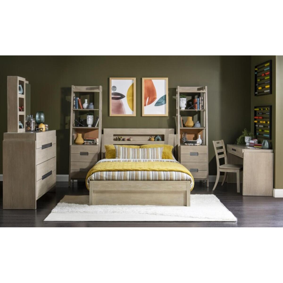 Complete Panel Bed 46 Weathered Oak Finish Youth Beds Brown 6