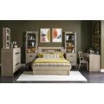 Complete Panel Bed 46 Weathered Oak Finish Youth Beds Brown 15