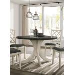 Haleigh Round Table Dining Tables Antique White/Dark Walnut 13