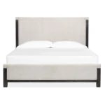 Plum B5990-75 Complete Cal.King Upholstered Panel Bed