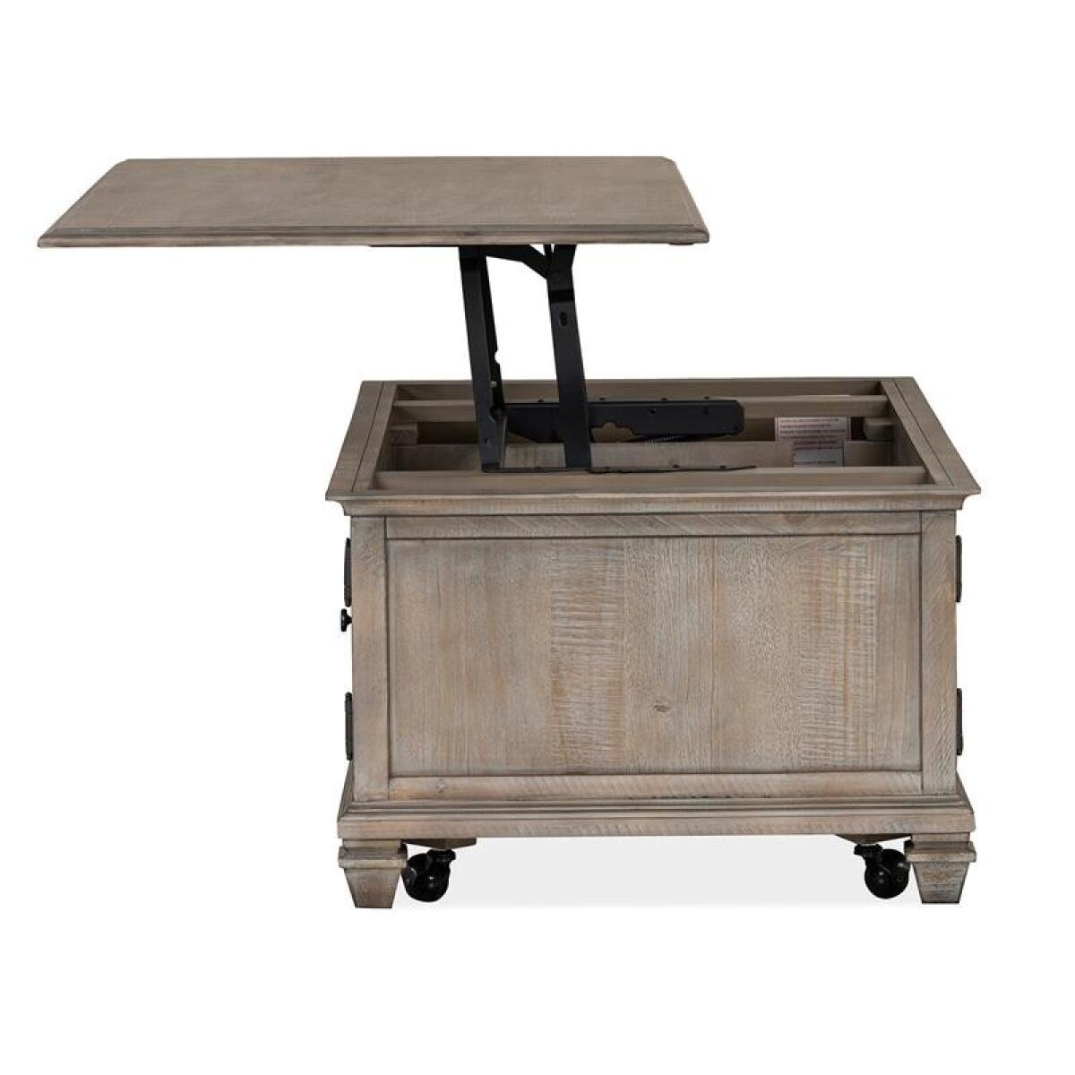 Lancaster Lift Top Storage Cocktail Table w/Casters - Image 7