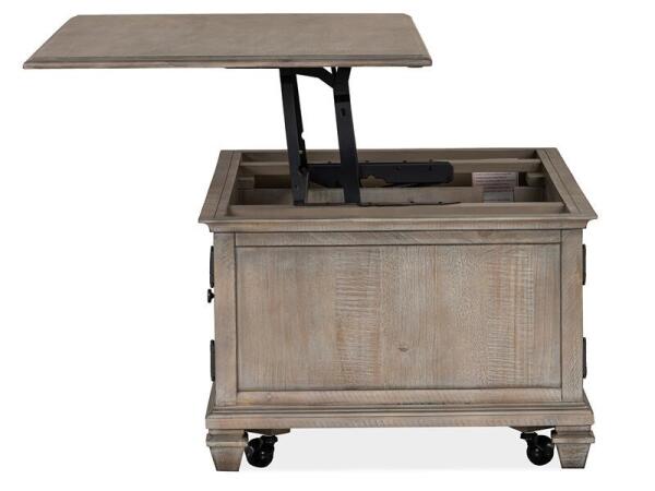 Lancaster Lift Top Storage Cocktail Table w/Casters - Image 7