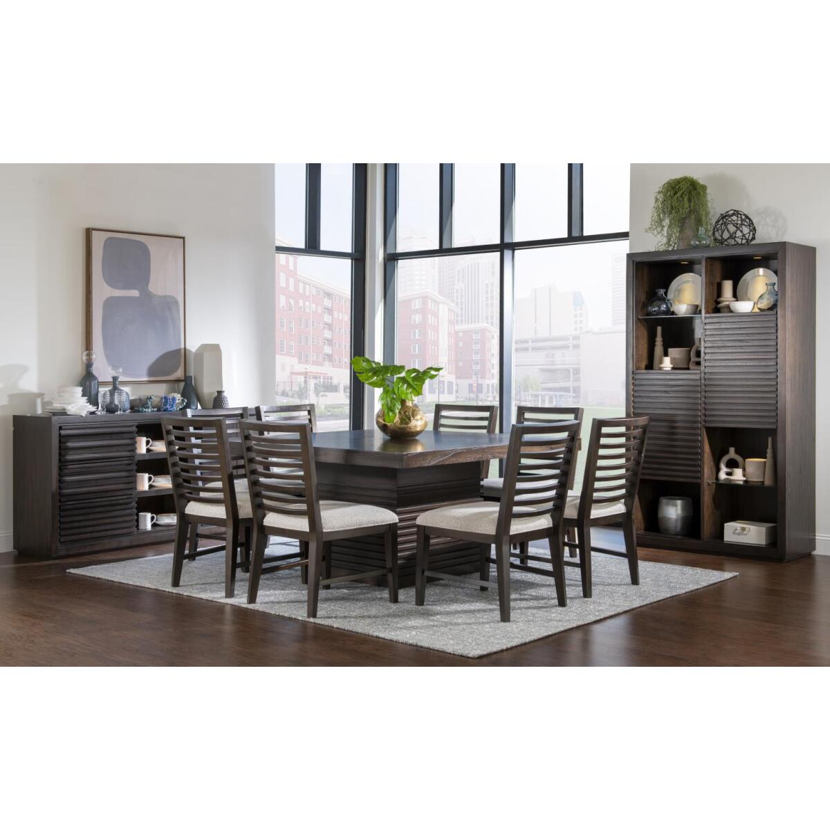 Display Cabinet Dining Storage Brown 7
