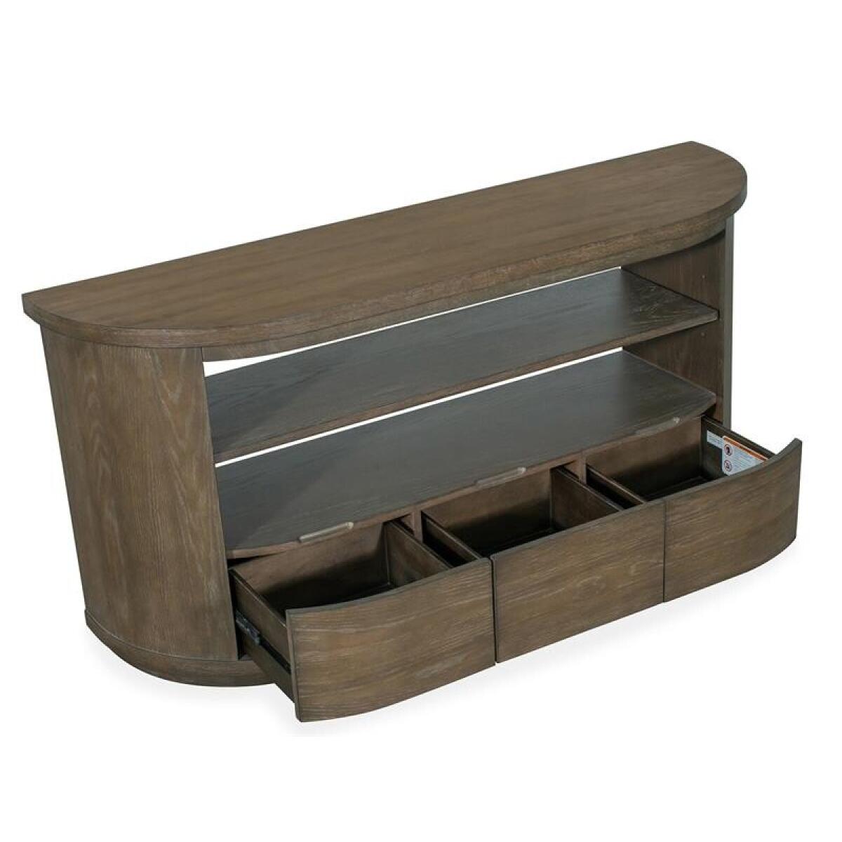 Bosley Lt. Brown Demilune Console - Image 5