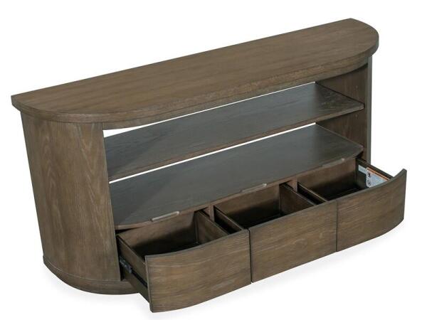 Bosley Lt. Brown Demilune Console - Image 5