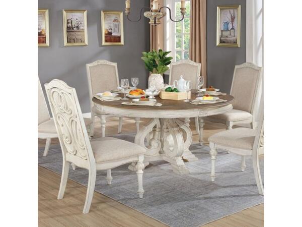 Arcadia Round Table Dining Tables Antique White/Ivory