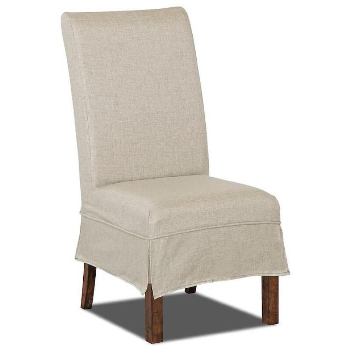 Gwen Upholstered Parson Chair With Slipcover - Image 2