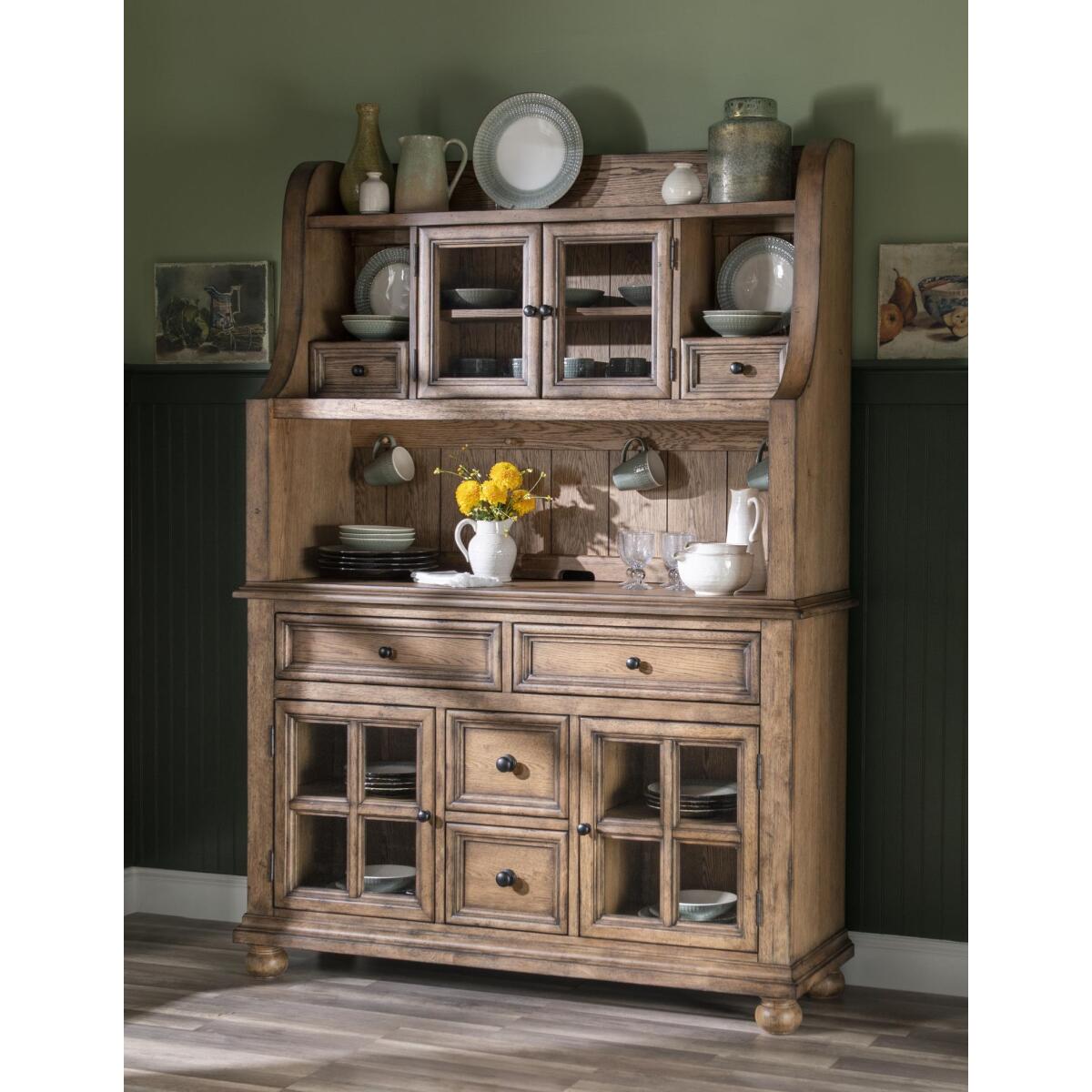 Server Dining Storage Barnwood Oak 6