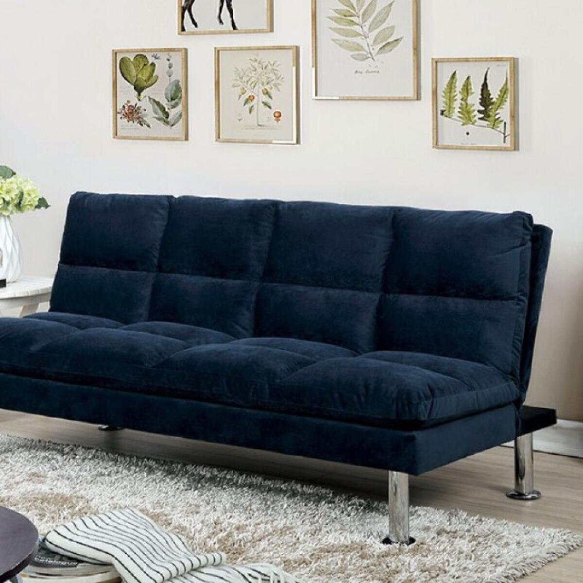 Saratoga Futon Sofa Sleeper Sofas Blue 4