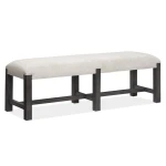 Plum Creek - Black Bench w/Upholstered Seat