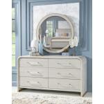 Round Mirror Bedroom Mirrors Cream 15