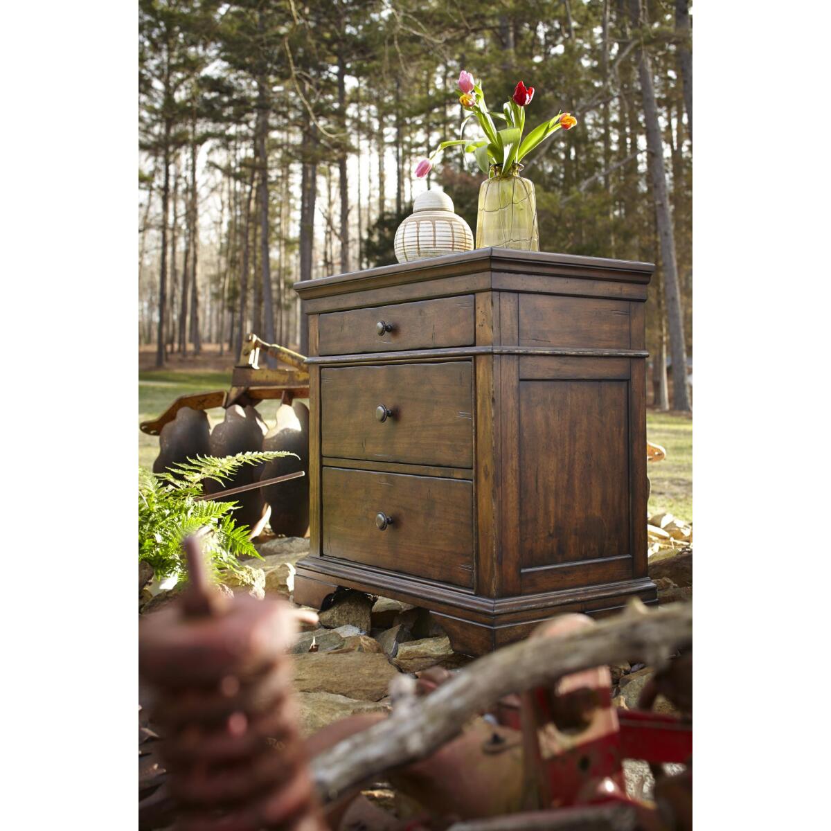 Nightstand 3 Drawer Nightstands Brown 7