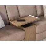 LU370 Fen Positano Fumo (Direct Container Only) UP P1 Laf Glider Loveseat With Console, And One 18 In Pillow - Image 3