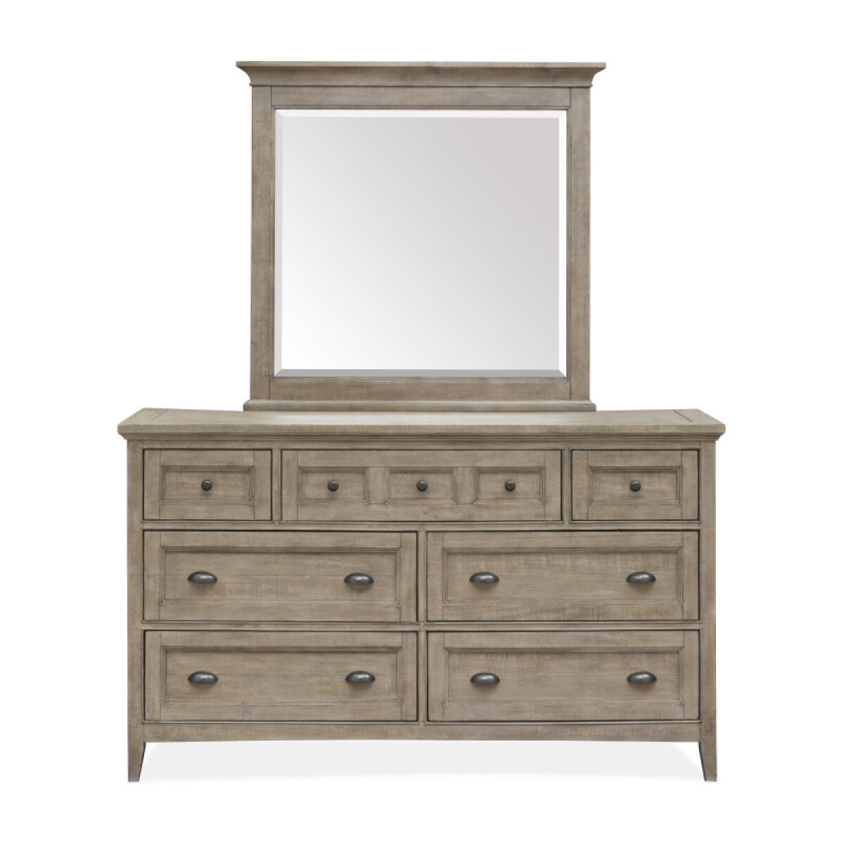 Drawer Dresser with Landscape Mirror Dressers Brown 11