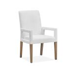 Lindon D5570-73W Dining Arm Chair w/White Uph.Seat & Back (2/ctn)