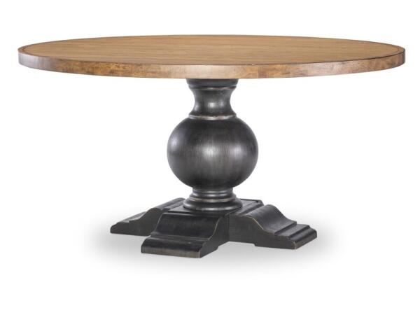 Round Dining Table Complete Dining Tables Barnwood Oak And Kettle Black