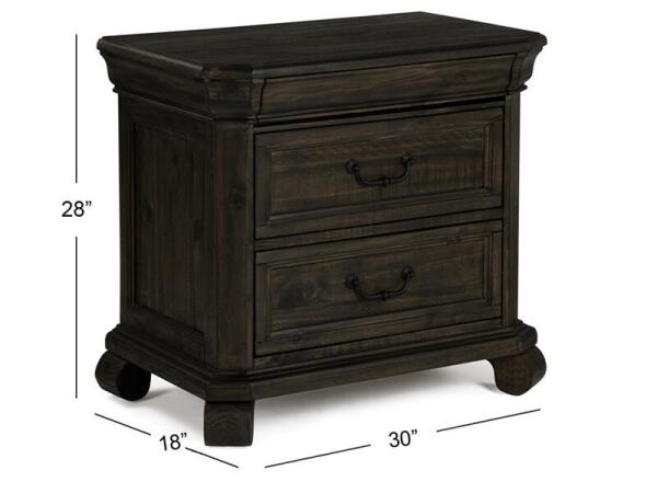 Bellamy Drawer Nightstand Nightstands Black 9
