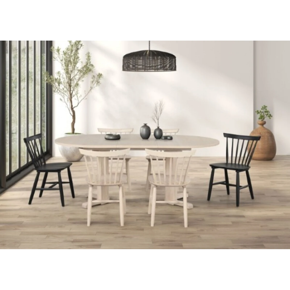 Hines Oval Dining Table Dining Tables Black 6