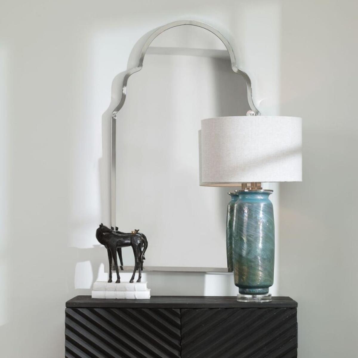 Brayden Arch Mirror, Nickel - Image 7