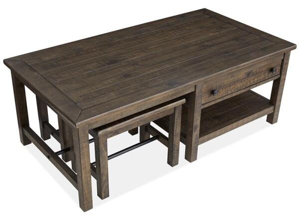 Smithton Rectangular Cocktail Table w/2 Stools - Image 10