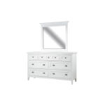 Drawer Dresser with Landscape Mirror Dressers Chalk White and Dovetail Grey 10