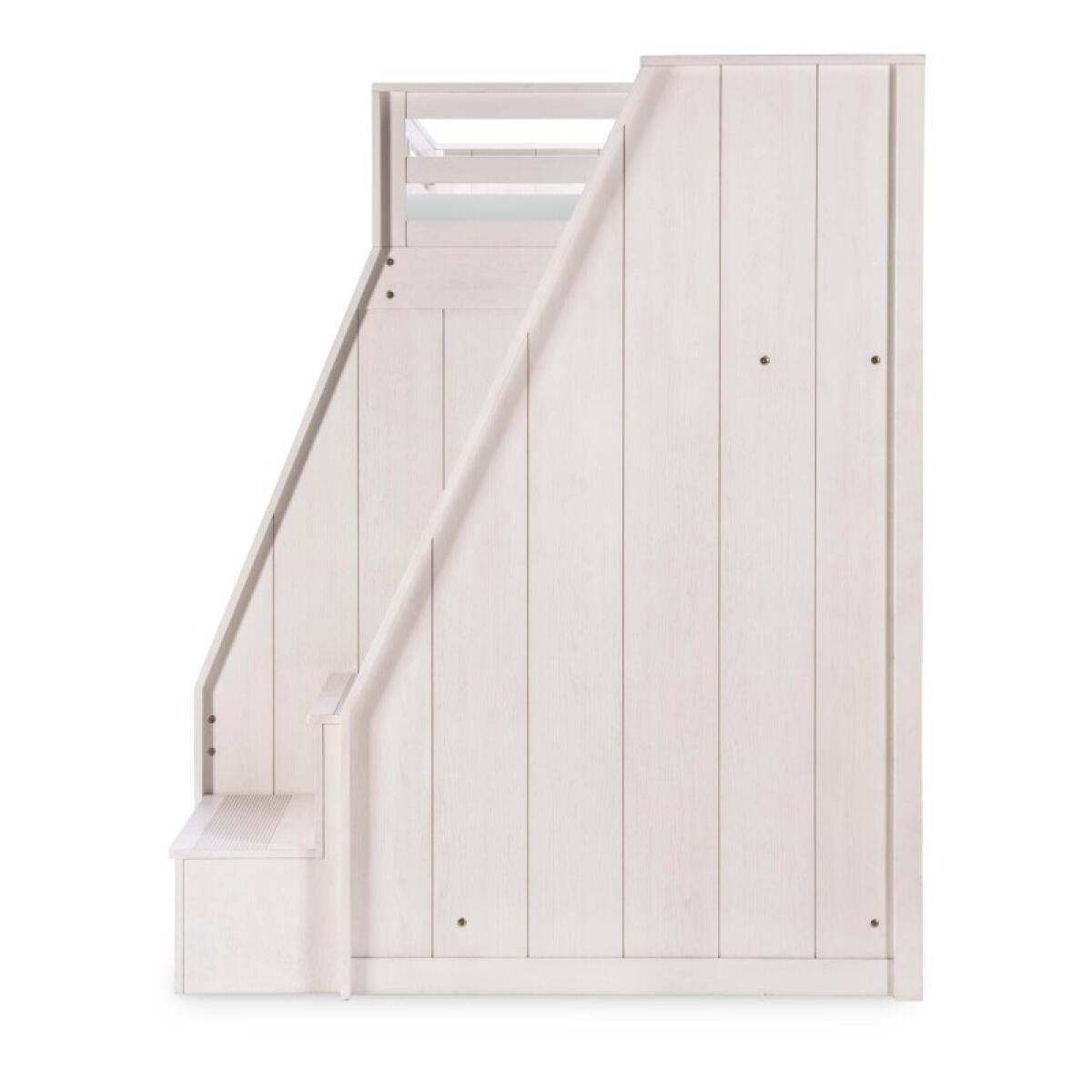 Complete Twin Over Full Bunk Bed Youth Beds Bleached Linen 6