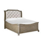 Complete Queen Sleigh Bed w/Shaped Footboard Beds Beds 6