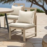 Bordeaux Armless Chair (2/CTN) Outdoor Chairs Cream 6