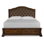Durango B5133-52A Complete Queen Sleigh Storage Bed w/Upholstered HB