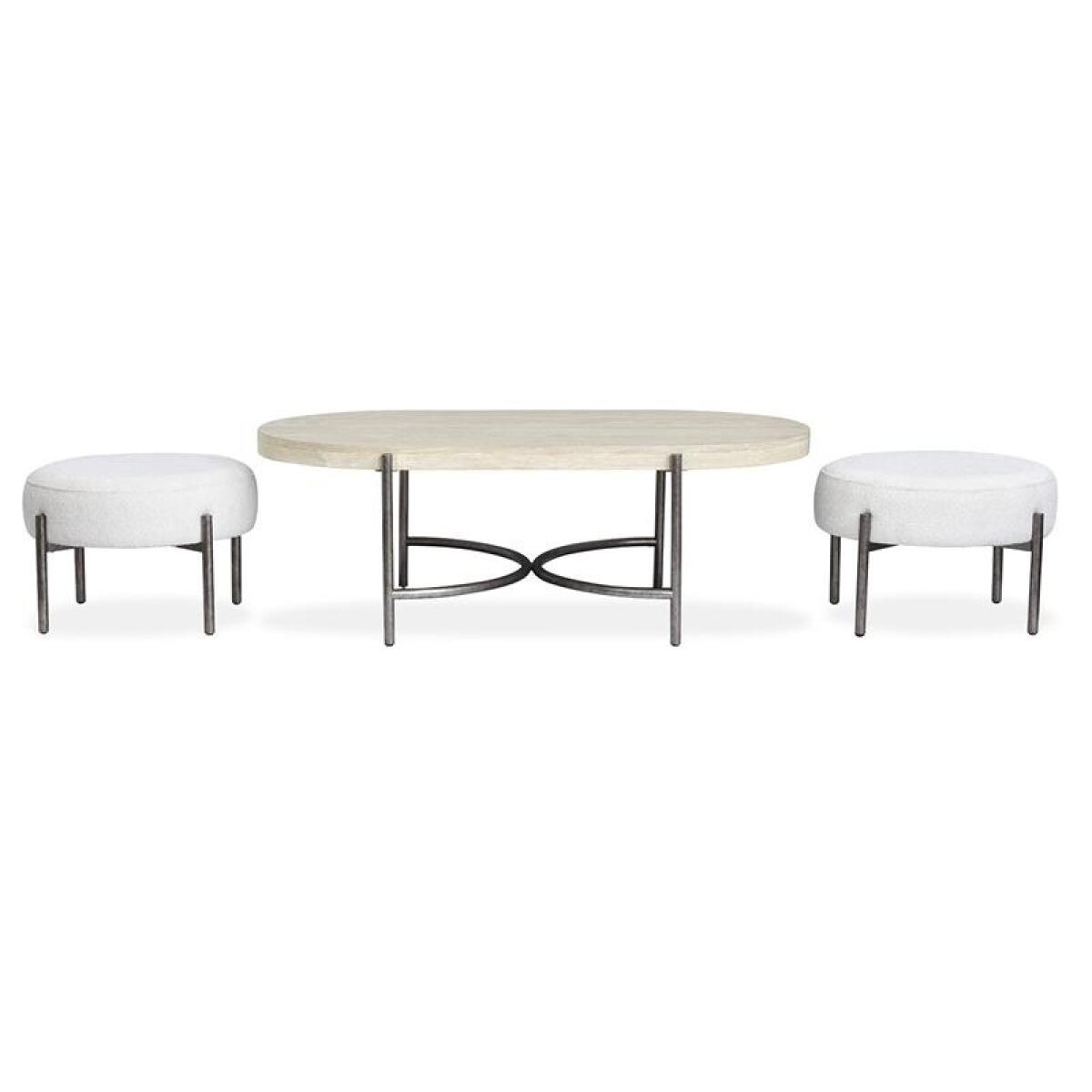 Jennings Oval Cocktail Table w/2 Ottomans (Uph. Seat) Cocktail & Coffee Tables Cocktail & Coffee Tables 8