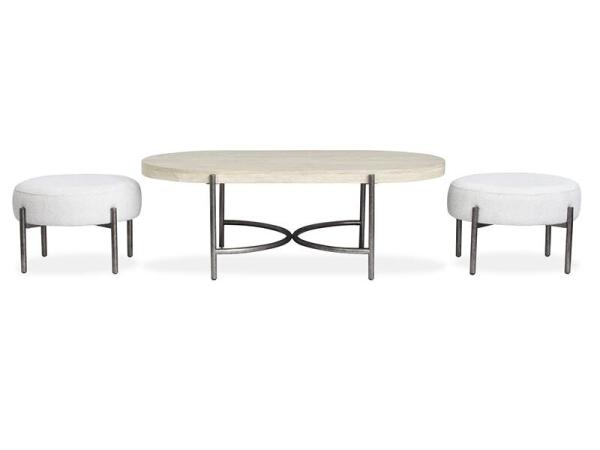 Jennings Oval Cocktail Table w/2 Ottomans (Uph. Seat) Cocktail & Coffee Tables Cocktail & Coffee Tables 17