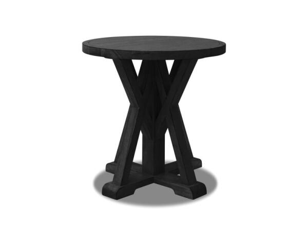 Round End Table End tables Black