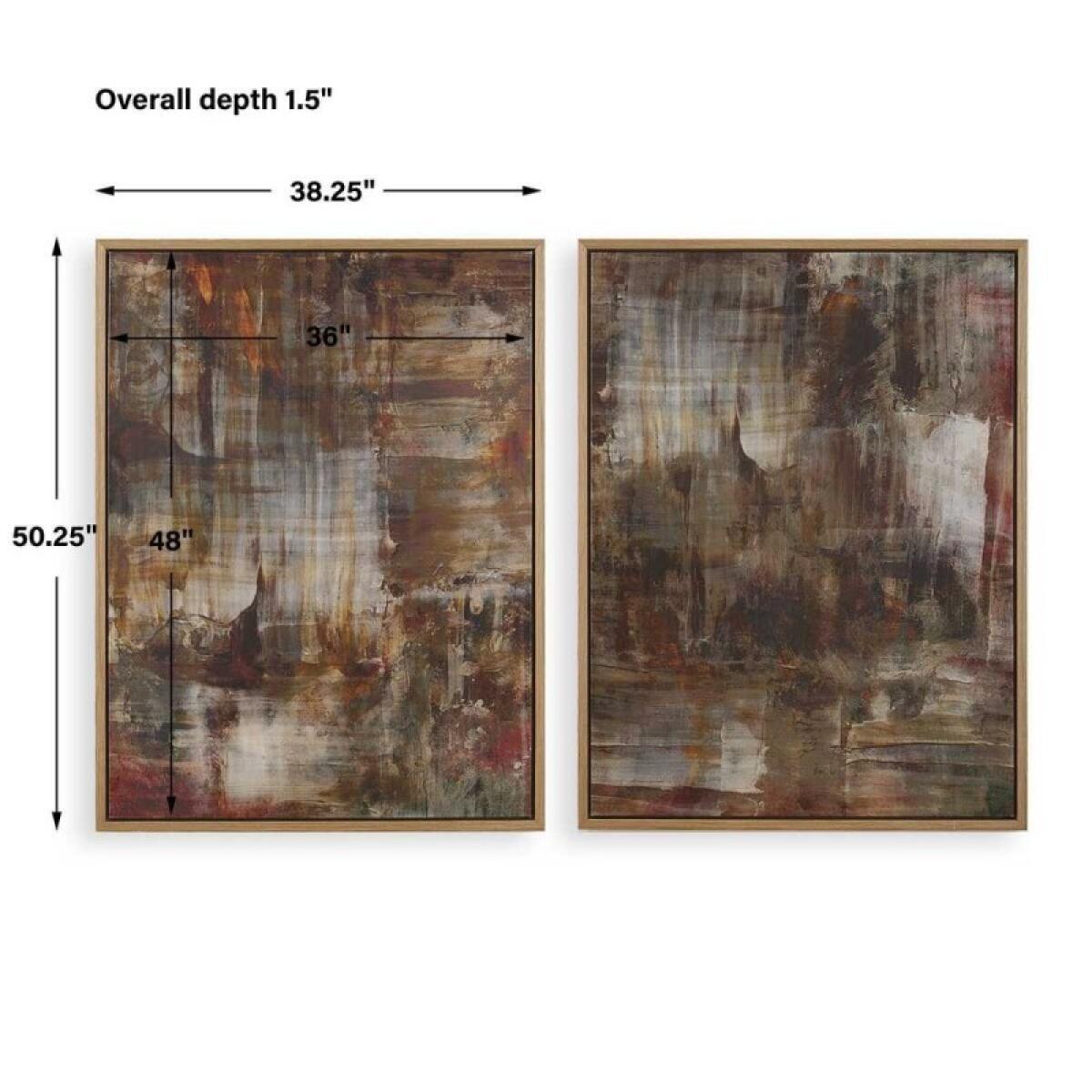 Molten Patina Framed Canvases, S/2 - Image 8