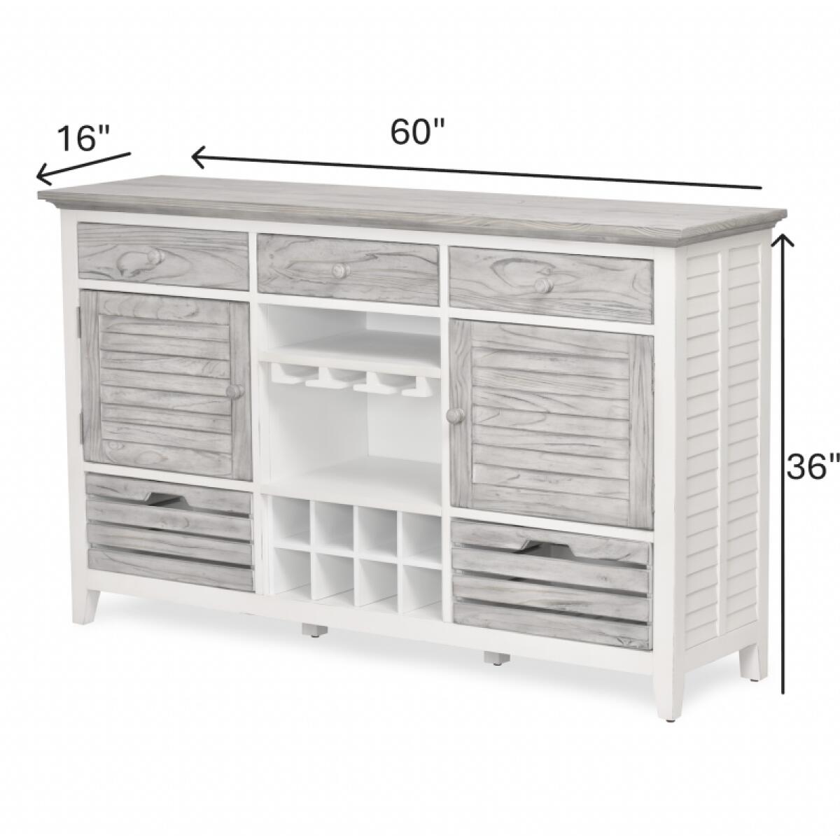 Islamorada Sideboard With Wine Rack Dining Storage Dining Storage 16