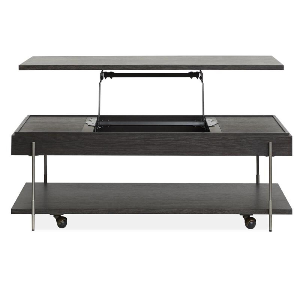 Spencer Lift Top Storage Cocktail Table w/Casters - Image 3