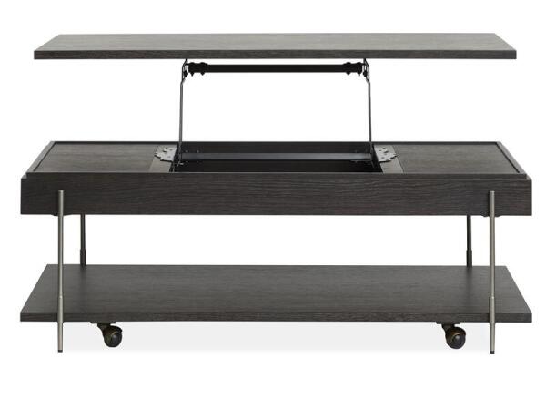 Spencer Lift Top Storage Cocktail Table w/Casters - Image 3
