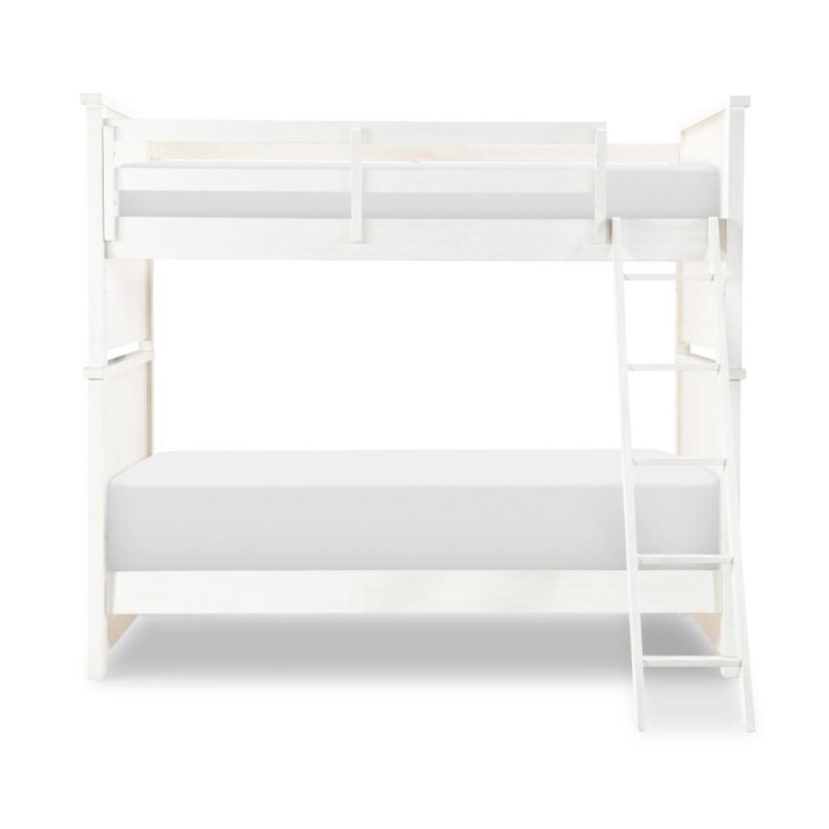 Complete Twin Over Twin Bunk End White Finish - Image 5
