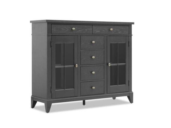 Tall Server Dining Storage Black
