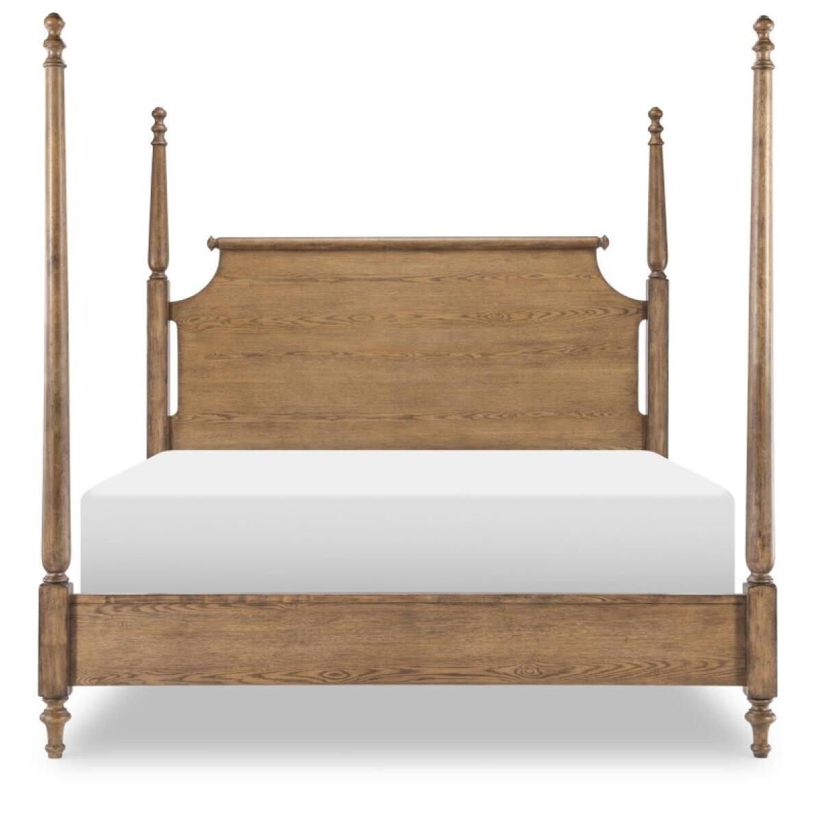 Complete High/low Poster Bed 5/0 Queen Beds Barnwood Oak 10