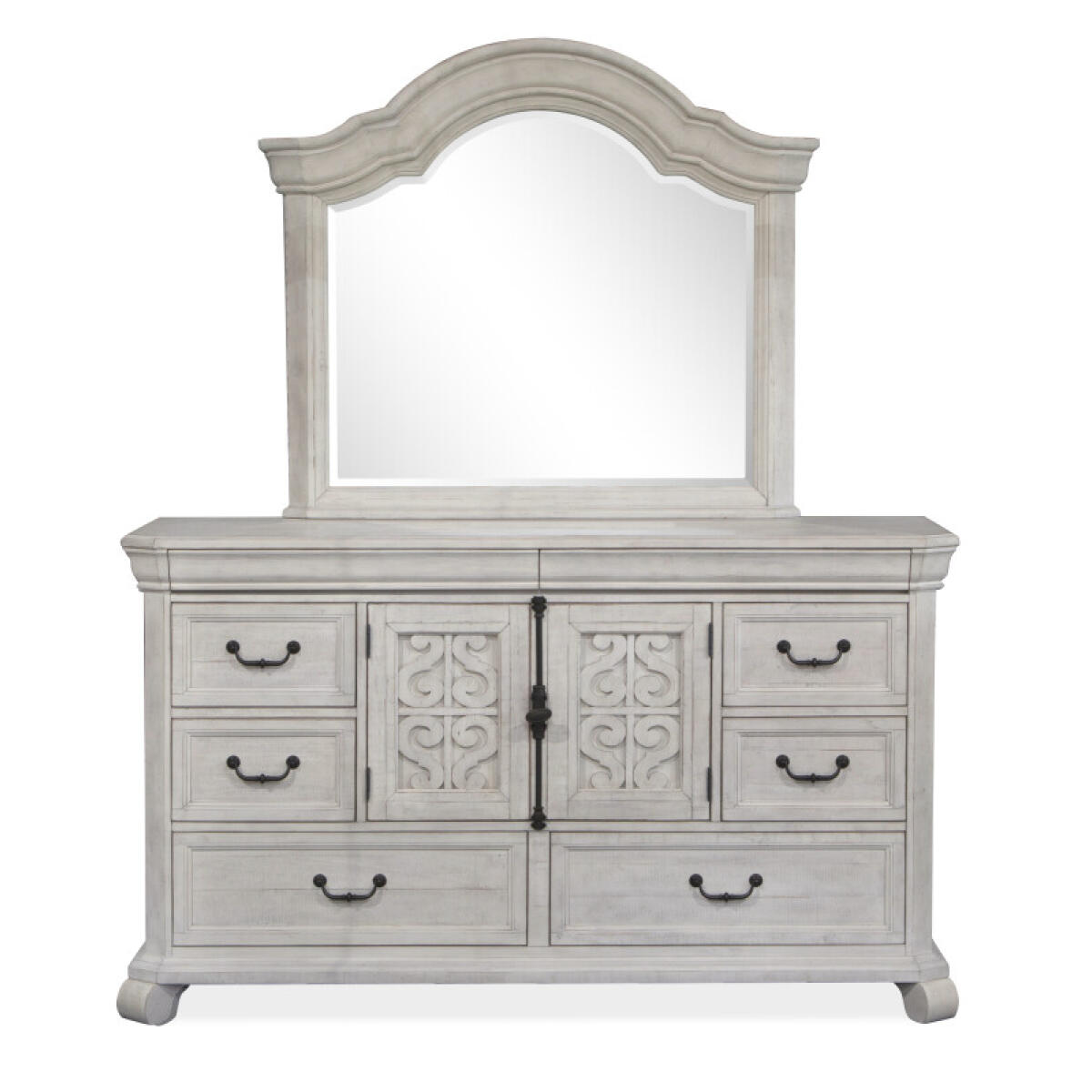 Drawer Dresser with Shaped Mirror - Image 3
