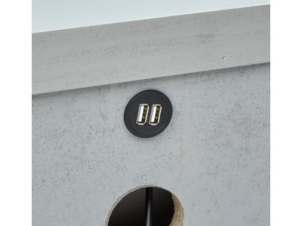 Drawer Nightstand Nightstands Cognac and Dinara Oat Fabric