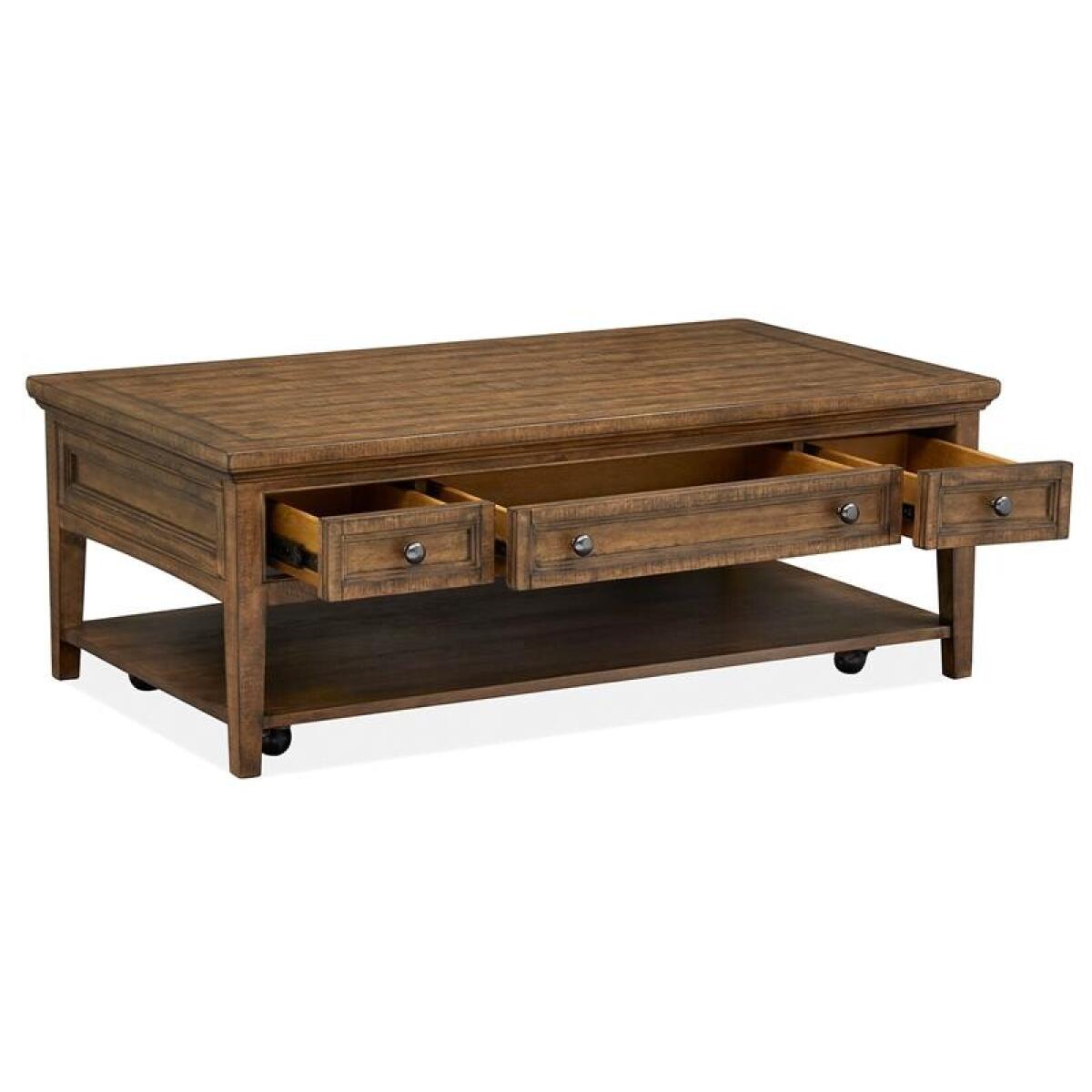 Bay Creek Rectangular Cocktail Table w/Casters - Image 6