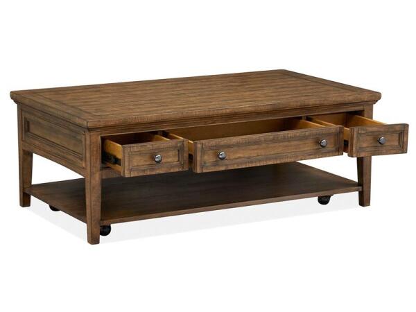 Bay Creek Rectangular Cocktail Table w/Casters - Image 6
