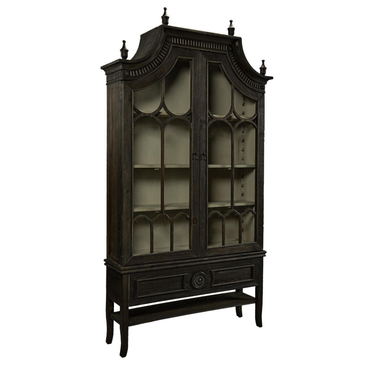 Reims Cathedral Black Arched Cabinet Accent Furniture Accent Furniture 4